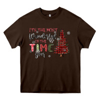 Chocolate Brown its the most wonderful time of the year Heavy Core Tee - MaliasSmallBusiness