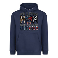 Navy just a regular mom trying not to raise liberals Heavyweight Hoodie - CowhideDigitalArt