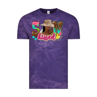 Cloud Purple Afro woman with sunkissed Vintage Tee - NancyCooperArtShop