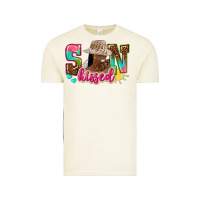 Vintage Arctic Afro woman with sunkissed Vintage Tee - NancyCooperArtShop