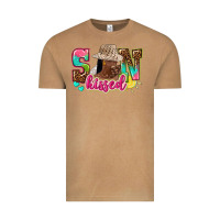 Vintage Camel Afro woman with sunkissed Vintage Tee - NancyCooperArtShop