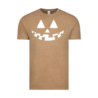 Vintage Coffee halloween jack o lantern (white) Vintage Tee - artisFamous