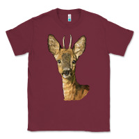 Burgundy Red brocket Deer Head Classic Tee - LillyAllenDesigns