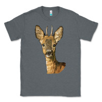 Charcoal Heather Red brocket Deer Head Classic Tee - LillyAllenDesigns