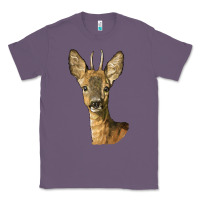 Lavender Red brocket Deer Head Classic Tee - LillyAllenDesigns