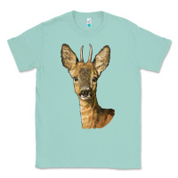Seafoam Red brocket Deer Head Classic Tee - LillyAllenDesigns
