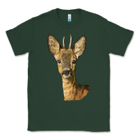Sports Green Red brocket Deer Head Classic Tee - LillyAllenDesigns