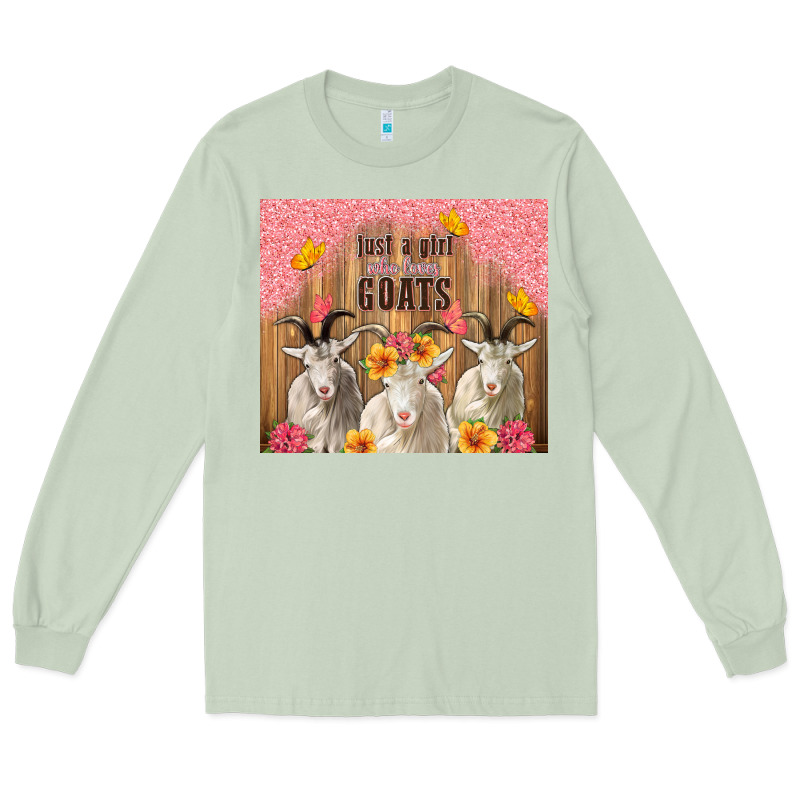 Just A Girl Who Loves Goats Tumbler Long Sleeve Tee by TumblerDesignByShophia | Teevron