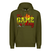 Army Green It's Game Day Softball Premium Hoodie - BundleAndBundleShop