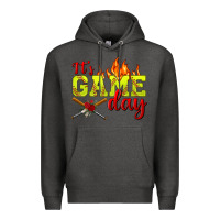Charcoal Heather It's Game Day Softball Premium Hoodie - BundleAndBundleShop