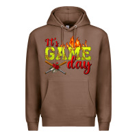 Chestnut It's Game Day Softball Premium Hoodie - BundleAndBundleShop
