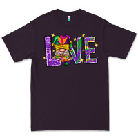 Plum Mardi Gras Love With Gnome Premium Tee - BundleAndBundleShop