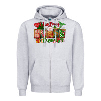 Heather Grey Christmas Nurse Crew Zipper Hoodie - FaDigitalArtStudio