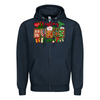 Navy Christmas Nurse Crew Zipper Hoodie - FaDigitalArtStudio