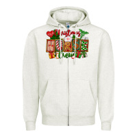 Oatmeal Heather Christmas Nurse Crew Zipper Hoodie - FaDigitalArtStudio