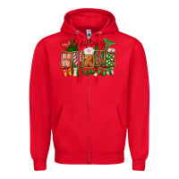 Red Christmas Nurse Crew Zipper Hoodie - FaDigitalArtStudio