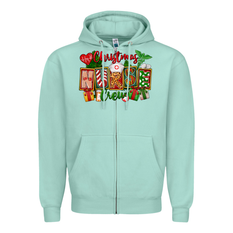 Christmas Nurse Crew Zipper Hoodie by FaDigitalArtStudio | Teevron