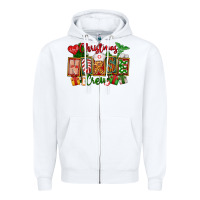 White Christmas Nurse Crew Zipper Hoodie - FaDigitalArtStudio
