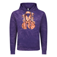 Uterine Cancer Peach Ribbon With Boxing Gloves Vintage Hoodie | Teevron
