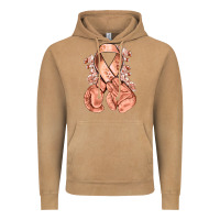 Vintage Camel Uterine Cancer peach ribbon with boxing gloves Vintage Hoodie - NancyCooperArtShop