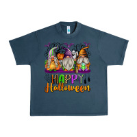 Midnight Navy Happy Halloween Gnomes Urban Heavy Tee - texasbilliewilder