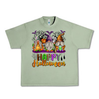 Oil Green Happy Halloween Gnomes Urban Heavy Tee - texasbilliewilder