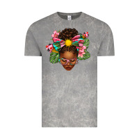 Cloud Rock Afro Woman Summer Vintage Tee - texasbilliewilder