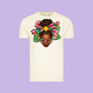 Afro Woman Summer Vintage Tee Designed By Texasbilliewilder