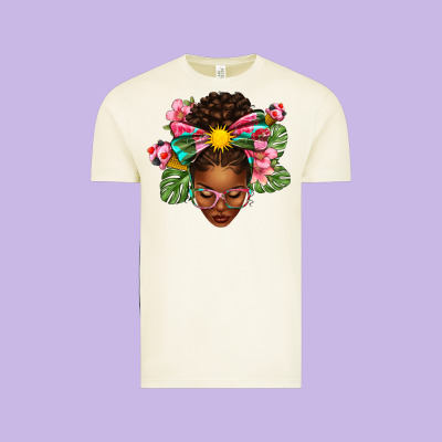 Afro Woman Summer Vintage Tee Designed By Texasbilliewilder
