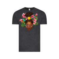 Vintage Black Afro Woman Summer Vintage Tee - texasbilliewilder