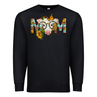 Black Western Baby Calf Mom With Sunflower Mother's Day Premium Sweatshirt - LillyAllenDesigns