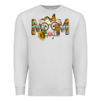 Dove Grey Western Baby Calf Mom With Sunflower Mother's Day Premium Sweatshirt - LillyAllenDesigns