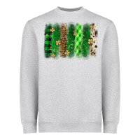 Heather Grey St. Patrick's Day brushstroke Heavyweight Sweatshirt - OliviaCreatesArt