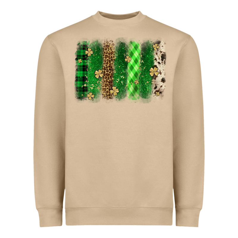 St. Patrick's Day Brushstroke Heavyweight Sweatshirt by OliviaCreatesArt | Teevron