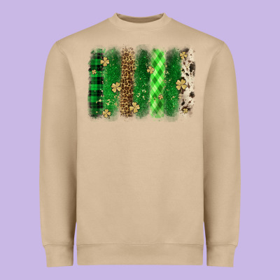 St. Patrick's Day Brushstroke Heavyweight Sweatshirt Designed By Oliviacreatesart