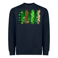 Navy St. Patrick's Day brushstroke Heavyweight Sweatshirt - OliviaCreatesArt