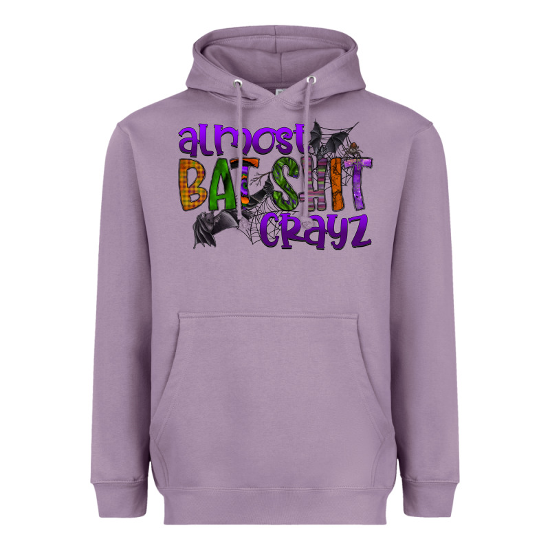 Almost Bat Shit Crayz Heavyweight Hoodie by SublimationCraftShop | Teevron
