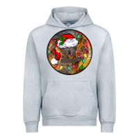 Heather Grey Christmas koala Urban Hoodie - BarkalooDesign