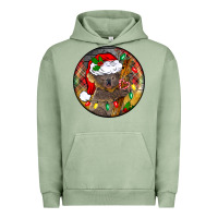 Pigment Oil Green Christmas koala Urban Hoodie - BarkalooDesign