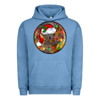 Pigment Pebble Blue Christmas koala Urban Hoodie - BarkalooDesign