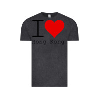 Vintage Black i love hong kong Vintage Tee - artisFamous