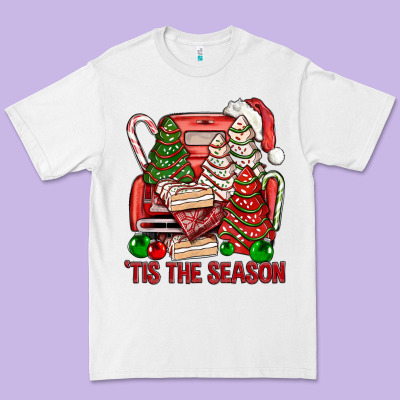 Tis The Season Christmas Cakes Truck Premium Tee Designed By Bundleandbundleshop