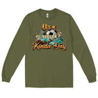 Army Green It's a Soccer Kinda Day Long Sleeve Tee - HowdyJamesFarm