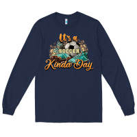 Navy It's a Soccer Kinda Day Long Sleeve Tee - HowdyJamesFarm