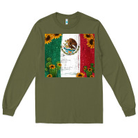Army Green cactus sunflower mexican flag z Long Sleeve Tee - Jasminsmagicworld
