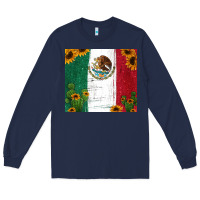 Navy cactus sunflower mexican flag z Long Sleeve Tee - Jasminsmagicworld
