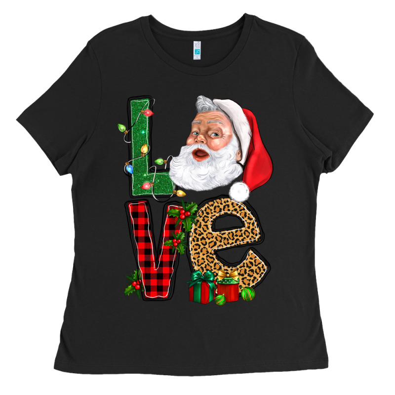 Love With Santa Portrait Ladies Tee by BundleAndBundleShop | Teevron
