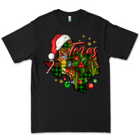 Black Christmas Western Texas Map Premium Tee - BundleAndBundleShop