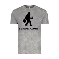 Cloud Rock bigfoot sasquatch i drink alone Vintage Tee - artisFamous
