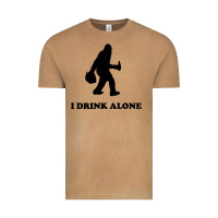 Vintage Camel bigfoot sasquatch i drink alone Vintage Tee - artisFamous